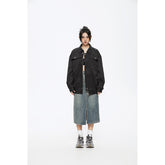 Unisex Jacket Spring and Autumn Retro Lapels Jacket Overalls
